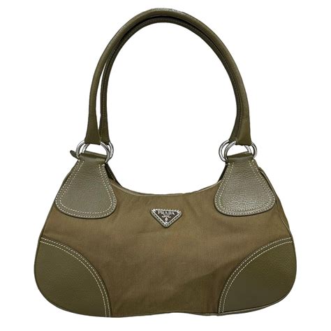 borsa prada verde militare|Borsa A Spalla Prada Hobo Tessuto Verde Militare .